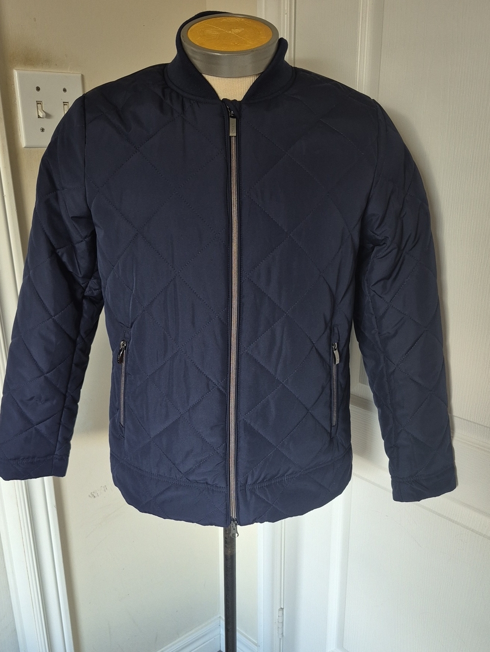 Olsen Outdoor Quilted Navy Women Spring Jacket -